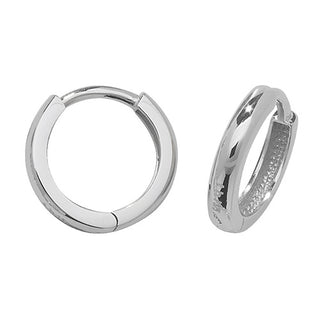 9K White Gold Plain Huggies