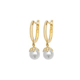 9ct Yellow Gold Pearl Drop Earrings