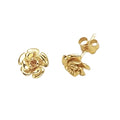 9ct Yellow Gold Rose Stud Earrings