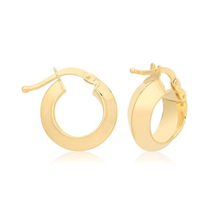 9K Yellow Gold Stubby Hoop Earrings