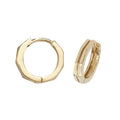 9ct Yellow Gold Octagon Hooped Earrings