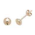 9ct Yellow Gold Button Stud Earrings