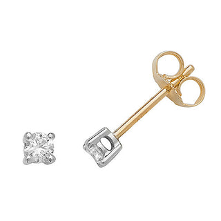 18K Yellow Gold 0.20CT Diamond Stud Earrings
