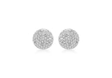 9ct White Gold Diamond Set Cluster Stud Earrings 0.55ct
