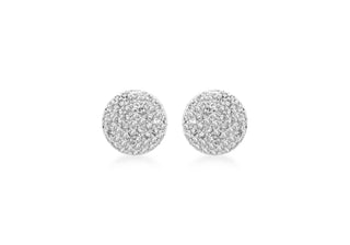 9ct White Gold Diamond Set Cluster Stud Earrings 0.55ct