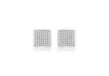 9K White Gold Diamond Pave Cluster Stud Earrings 0.50ct