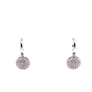 18ct White Gold 1.18ct Diamond Set Earrings