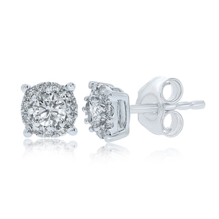 9ct White Gold 0.30ct Diamond Earrings