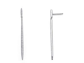 18K White Gold Diamond Drop Earrings