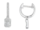 18ct White Gold Diamond Earrings