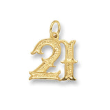 9ct Yellow Gold '21' Pendant