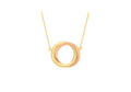 9K 2 Colour Gold Interlocking Ring Necklace
