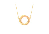 9K 2 Colour Gold Interlocking Ring Necklace