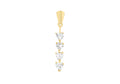 9K Yellow Gold Heart Shape Cubic Zirconia's Tiered