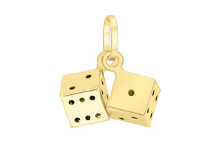 9ct Yellow Gold Dice Pendant