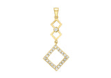 9ct Yellow Gold Cubic Zirconia Pendant