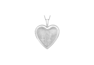 9K White Gold St Christopher Heart Locket