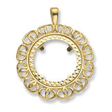 9ct Yellow Gold Sovereign Coin Mount Pendant