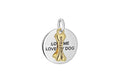 Sterling Silver Dog and Bone Pendant