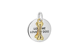 Sterling Silver Dog and Bone Pendant
