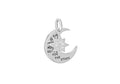 Sterling Silver Cubic Zirconia Sun and Mood Pendant