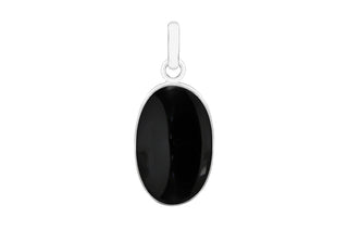 Sterling Silver Onyx Set Pendant