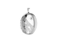 Sterling Silver Oval Footprint Locket