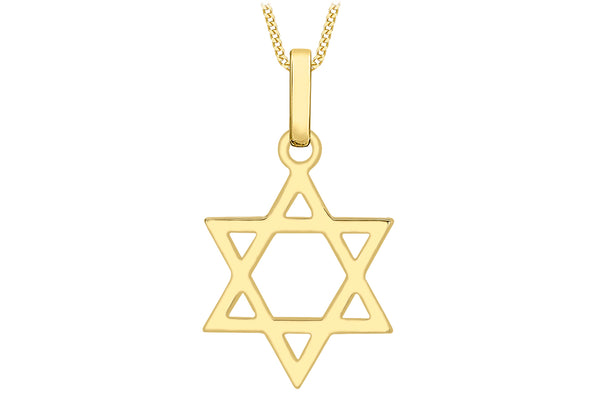 9K Yellow Gold Large 'Star of David' Pendant