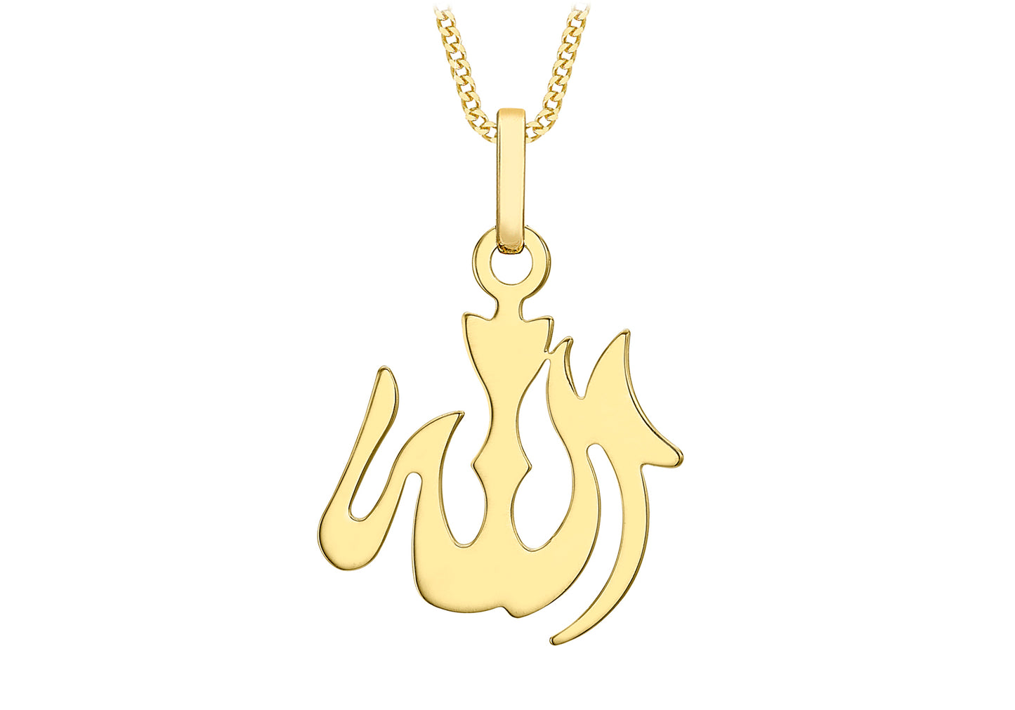 9ct Yellow Gold Allah Pendant