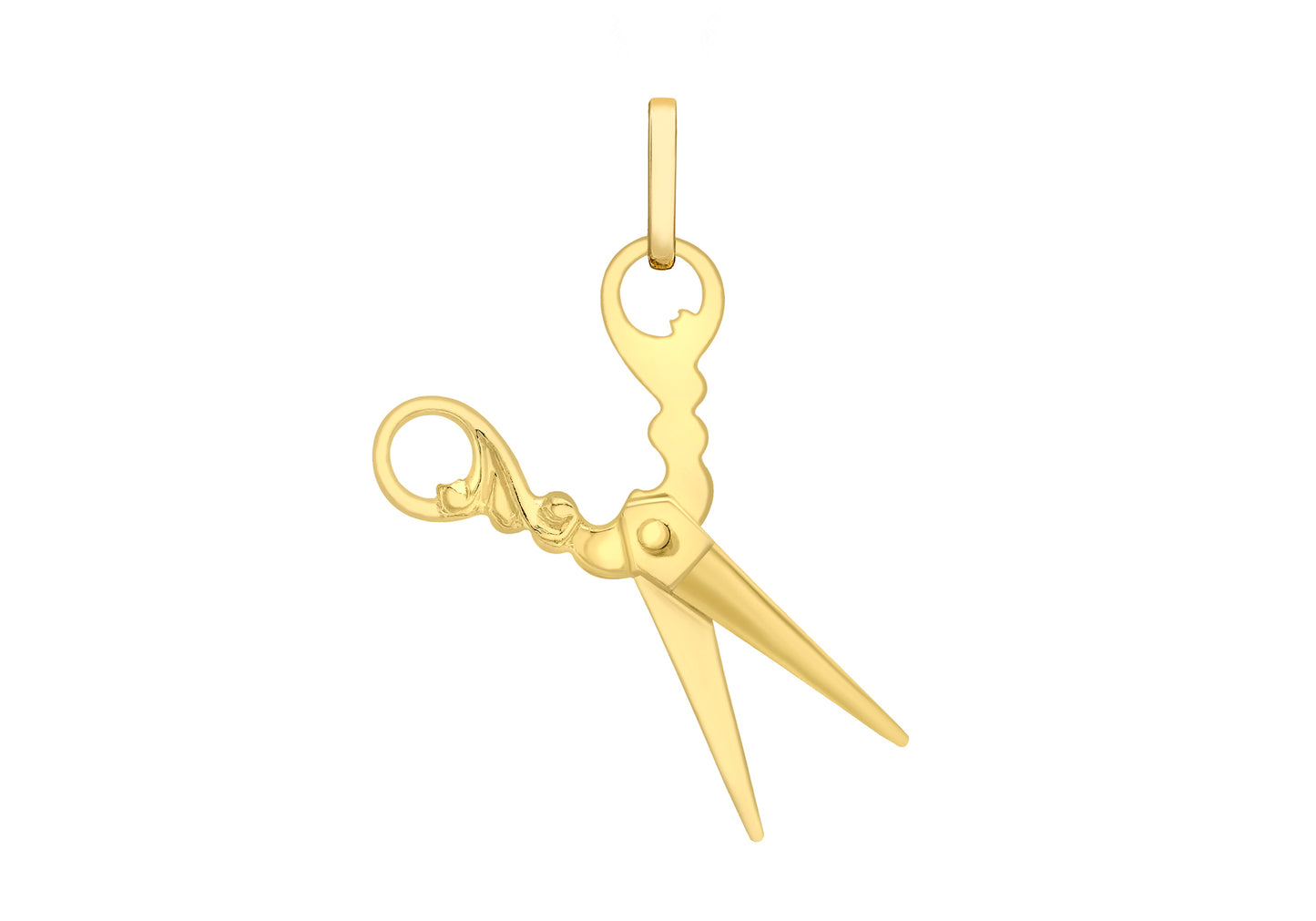 9ct Yellow Gold Scissor Pendant