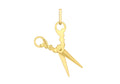 9K Yellow Gold Scissor Pendant