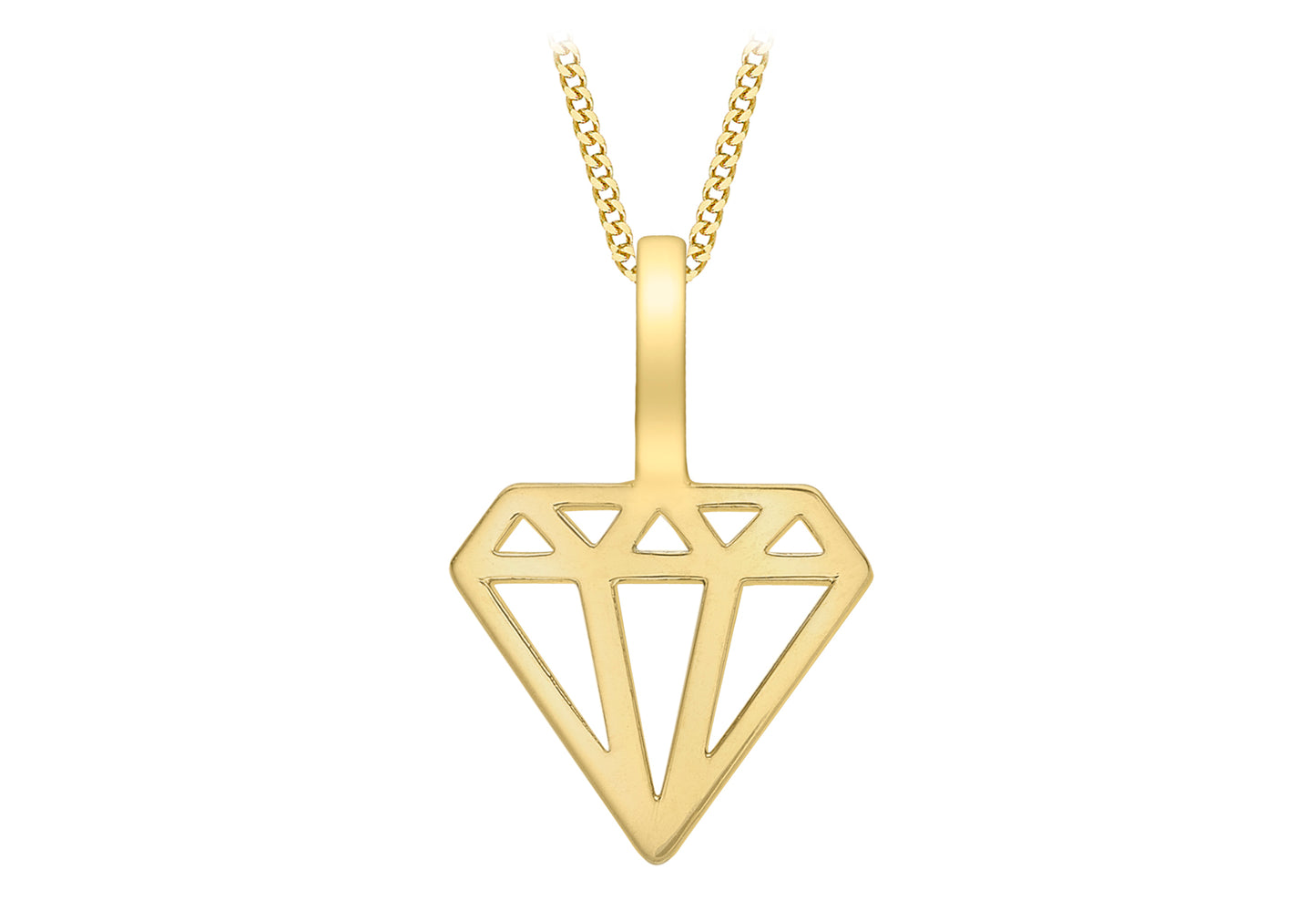 9ct Yellow Gold Diamond Symbol Pendant