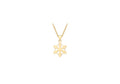 9ct Yellow Gold Snowflake Pendant
