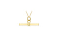 9ct Yellow Gold T Bar Pendant