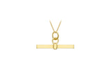 9ct Yellow Gold T Bar Pendant
