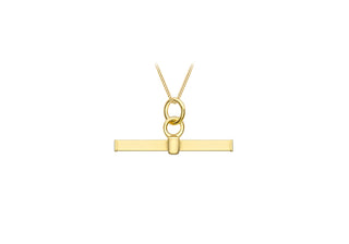 9ct Yellow Gold T Bar Pendant