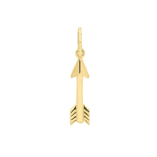 9ct Yellow Gold Arrow Pendant/Charm