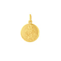 9K Yellow Gold Round St Christopher Pendant