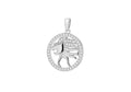 Sterling Silver Leo Cubic Zirconia Pendent