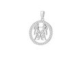 Sterling Silver Gemini Cubic Zirconia Pendent