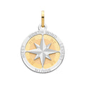 9K Yellow Gold Compass Pendant