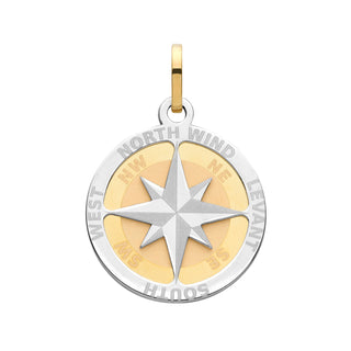 9K Yellow Gold Compass Pendant
