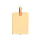 9ct Yellow Gold Rectangular Pendant
