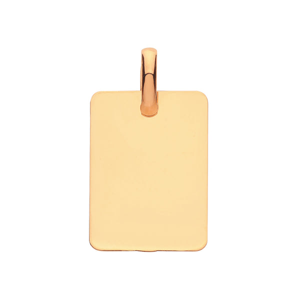 9ct Yellow Gold Rectangular Pendant