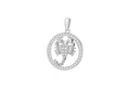 Sterling Silver Scorpio Cubic Zirconia Pendent