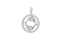 Sterling Silver Pisces Cubic Zirconia Pendent