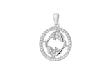 Sterling Silver Pisces Cubic Zirconia Pendent
