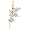 9ct Yellow Gold CZ Fairy Pendant