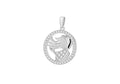 Sterling Silver Cubic Zirconia Set Virgo Pendant