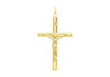 9K Yellow Gold Large Crucifix Pendant